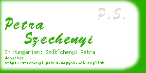 petra szechenyi business card